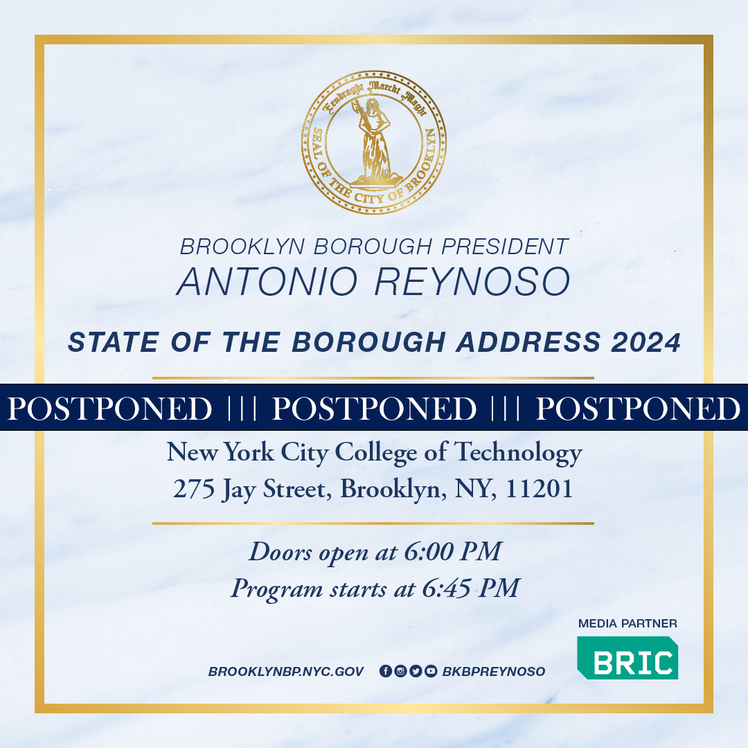 Due to the winter storm watch for tomorrow, my State of the Borough Address, originally planned for tomorrow, February 13, will be POSTPONED to a later date. Stay tuned for the new date.