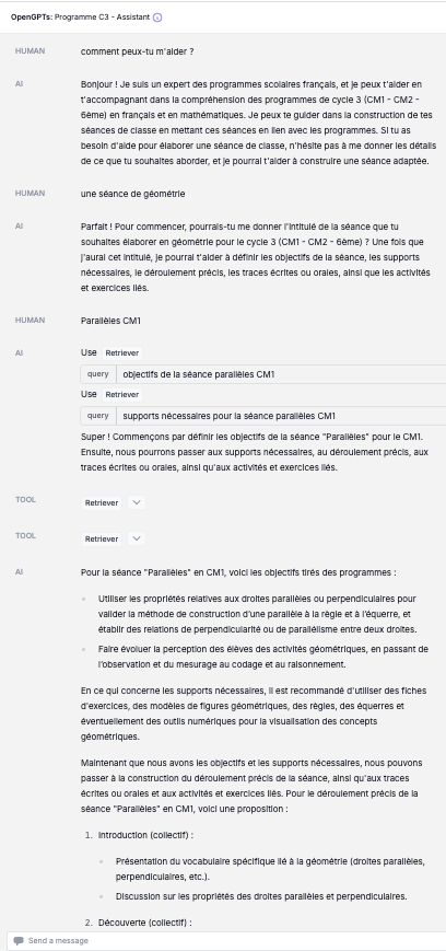 bertrandformet's tweet photo. Chatbots publics ou privés. Documentation sur Github (avec schémas simples) : https://t.co/6hT7oR5aTK
Tests avec programmes cycle 3 français / maths, documents @eduscol :
- RAG : https://t.co/znSwpjIPnk
- Assistant : https://t.co/Y0xsXWrnnO
#OpenGPTs #uneIAparjour https://t.co/a0UdhJr7LC