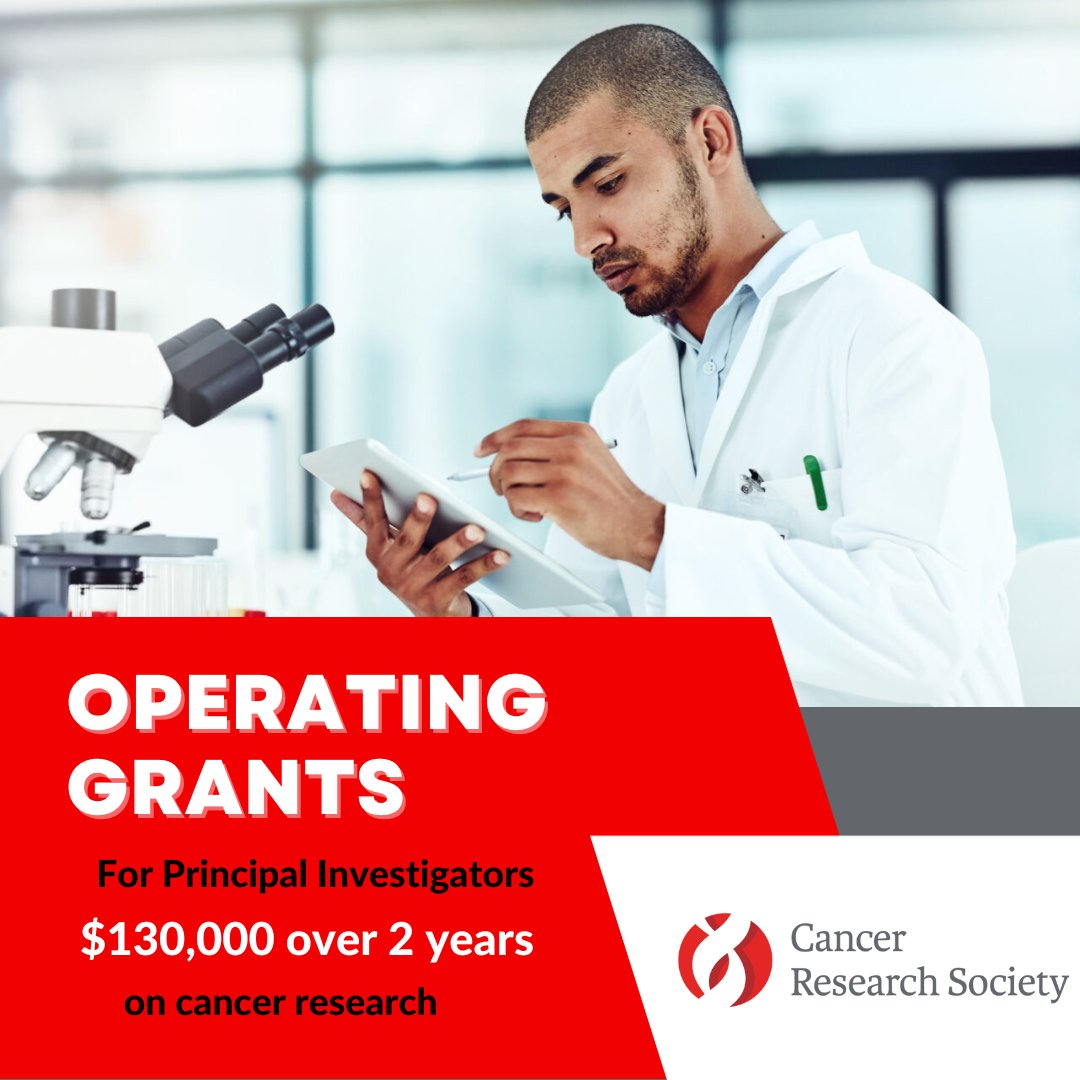 📣 OPERATING GRANTS 👩‍🔬 👨‍🔬 Researchers, a reminder of the upcoming deadline !!! You have until February 13, 2024, 11:59pm (ET) to submit your full application: loom.ly/pd0qeyM #research #cancer #cancerresearch
