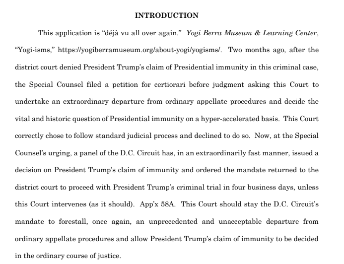 bykatiebuehler's tweet photo. BREAKING: Donald Trump asks #SCOTUS to stay the D.C. Circuit's ruling that he lacks immunity from prosecution in the election interference while he appeals it. https://t.co/FlUrZUGNnx https://t.co/XhlMyao0U0