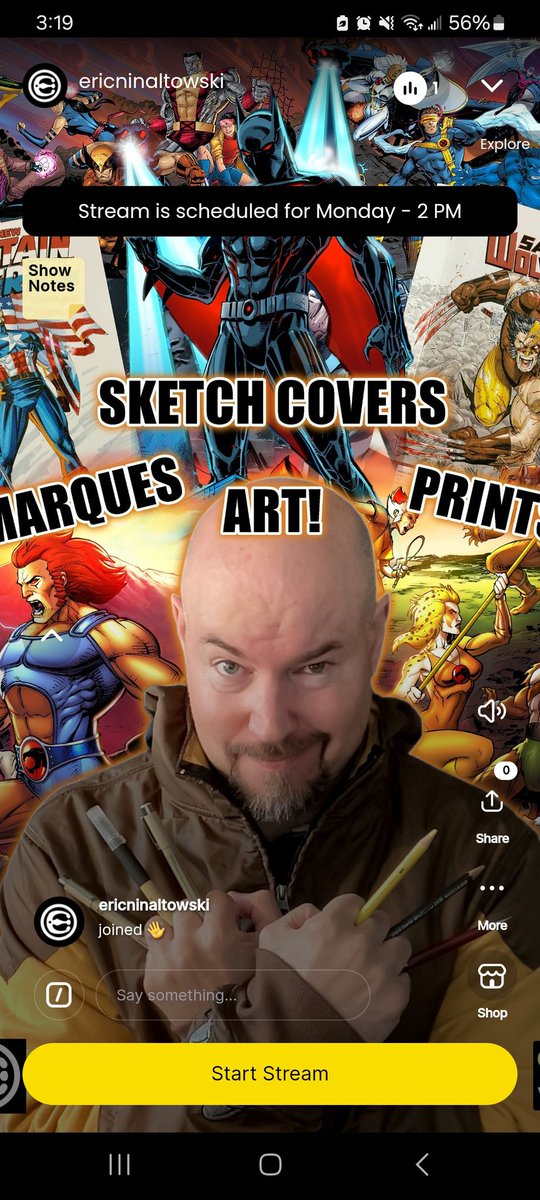 Going Live @Whatnot today at 2pm pst - 5pm est! Come check it out! Got some crazy deals up for Auction!
#xmen #remarques #metalprints #Thundercats #redhood #oa

whatnot.com/live/c609f578-…