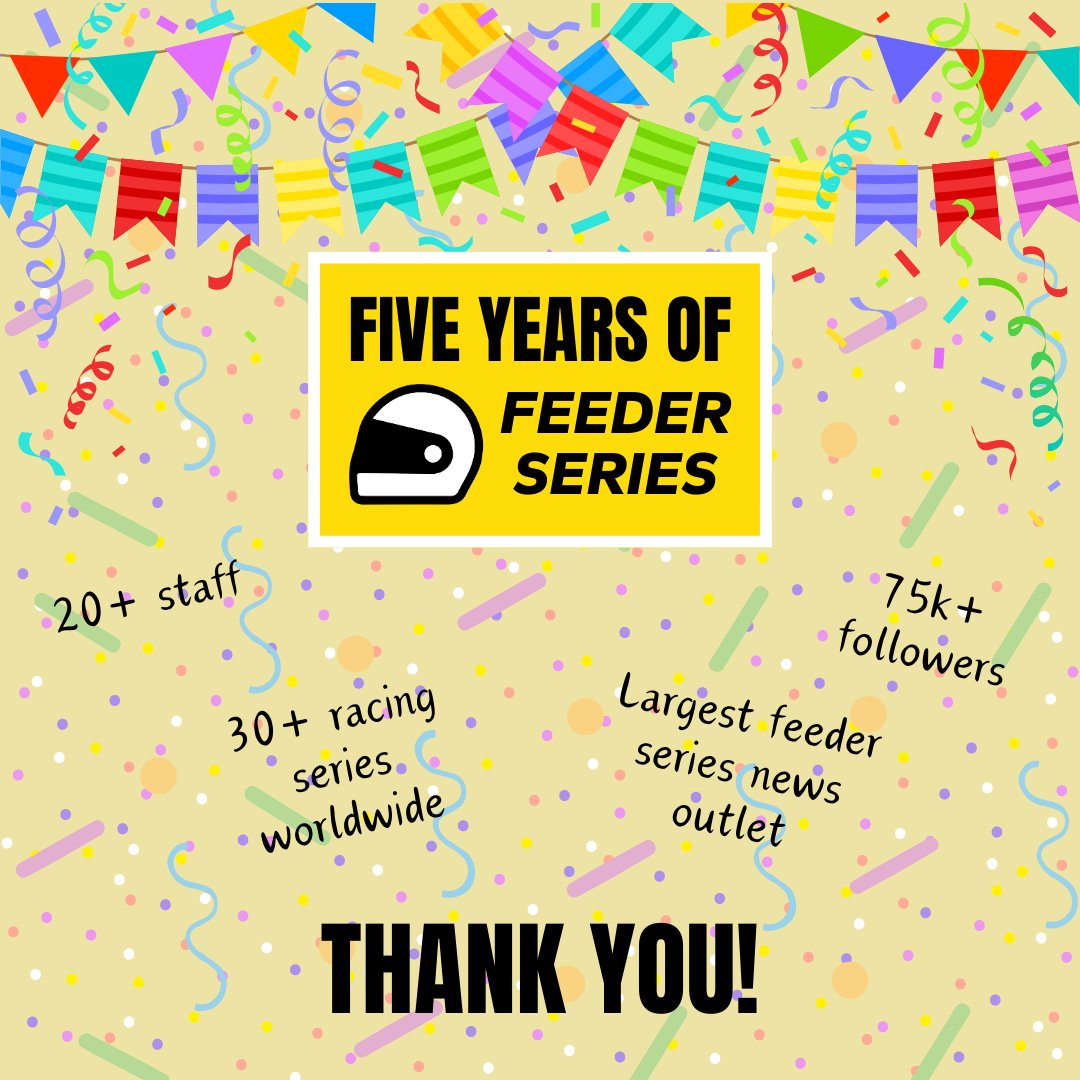 🥳 IT'S OUR BIRTHDAY! 🥳 Five years ago, a small account called Feeder Series was brought into life. Since then, many loyal and enthousiastic people have helped us grow to become what we are today. Thanks for your continued support, we couldn't have done this without you! 🫶