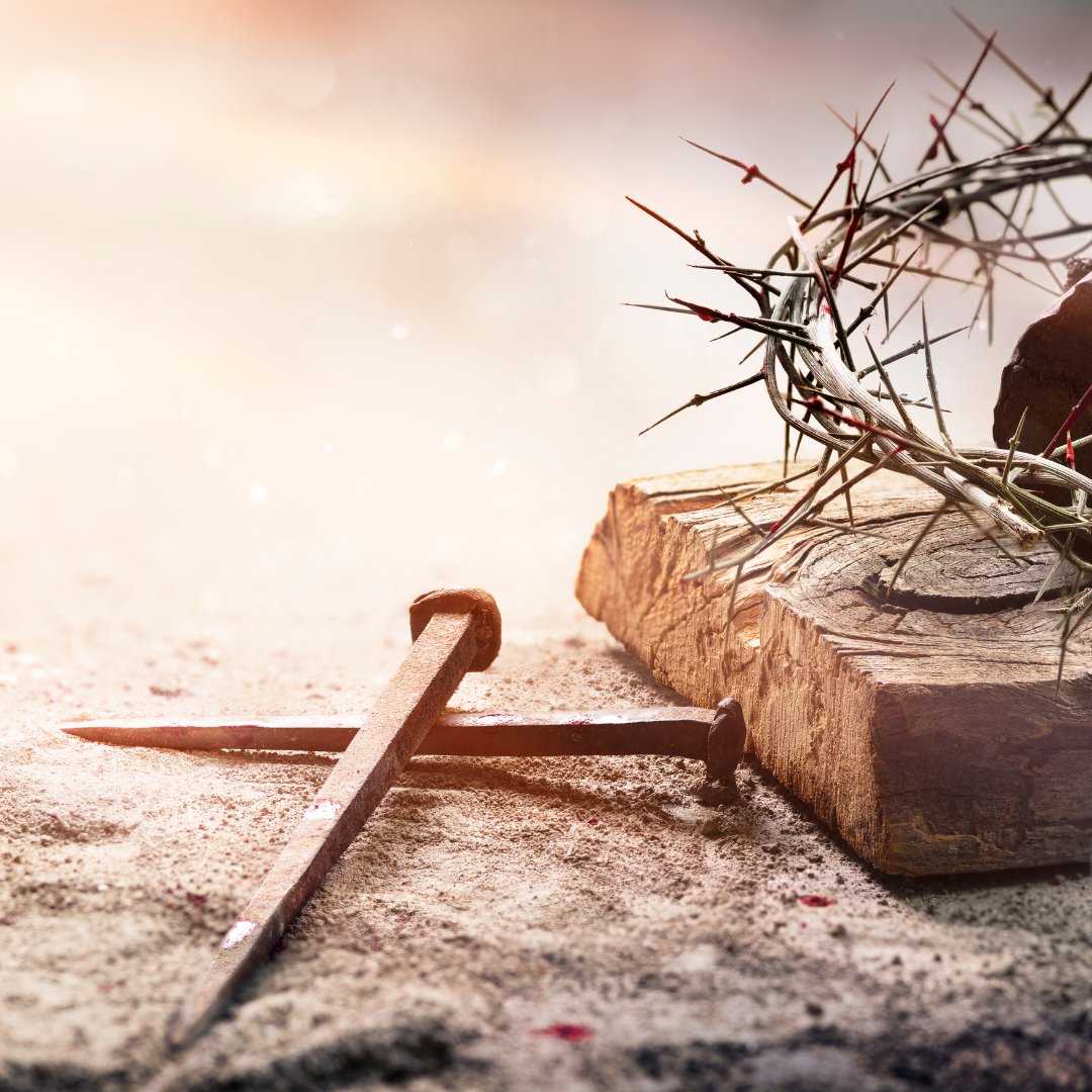Crown Thorns Nails Cross Wooden Background Stock Photo by ©serezniy  644420980