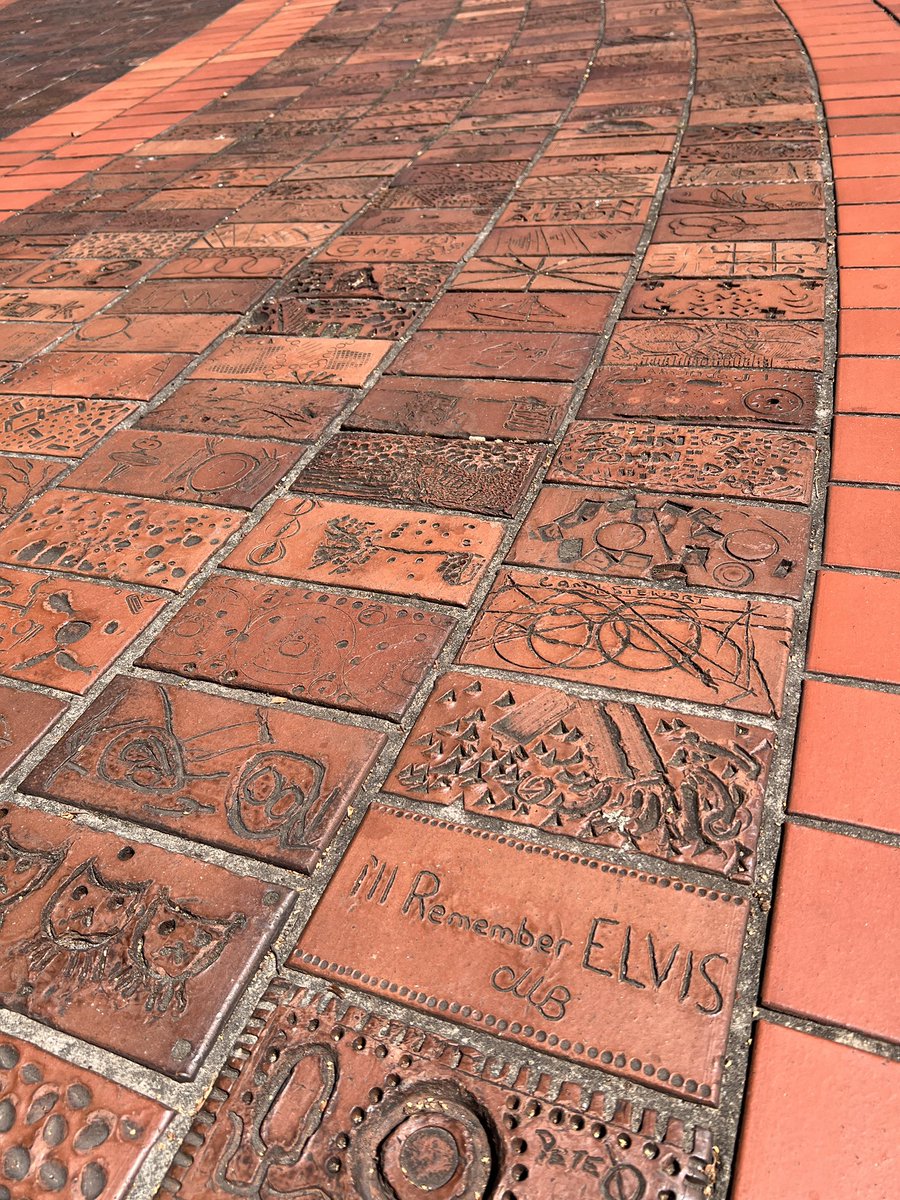 I’ll remember Elvis too! Love the personally decorated bricks in this pathway in Melbourne #redbrickroad