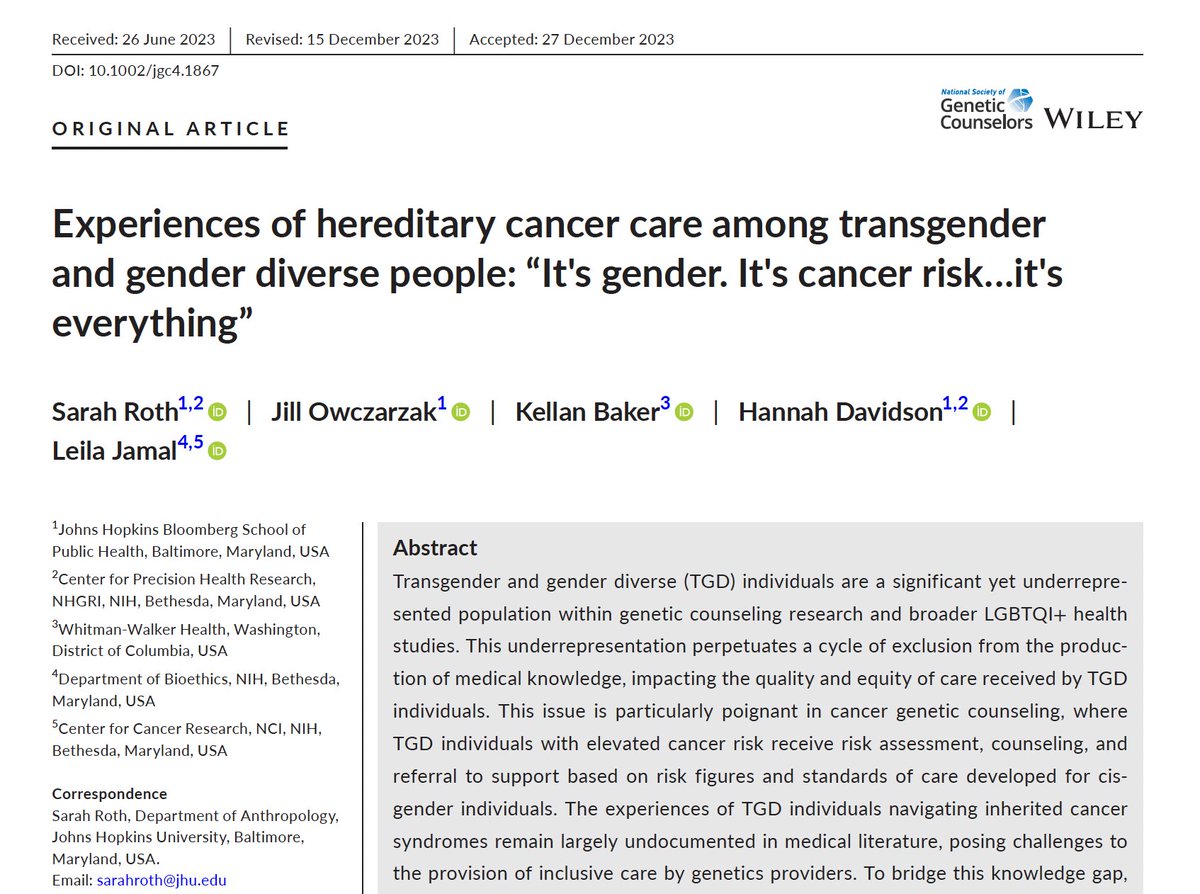 Especially proud of this one...congratulations <a href="/saraheroth/">Sarah Roth</a> #genechat