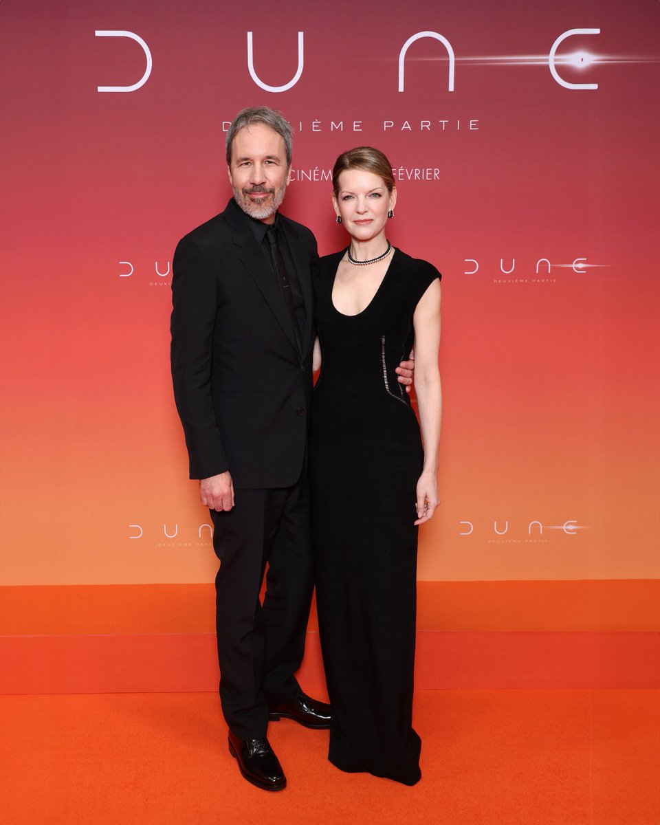 Film director #DenisVilleneuve and #TanyaLapointe wearing #givenchyfall24 to the #DunePartTwo Paris Premiere. #givenchyfamily