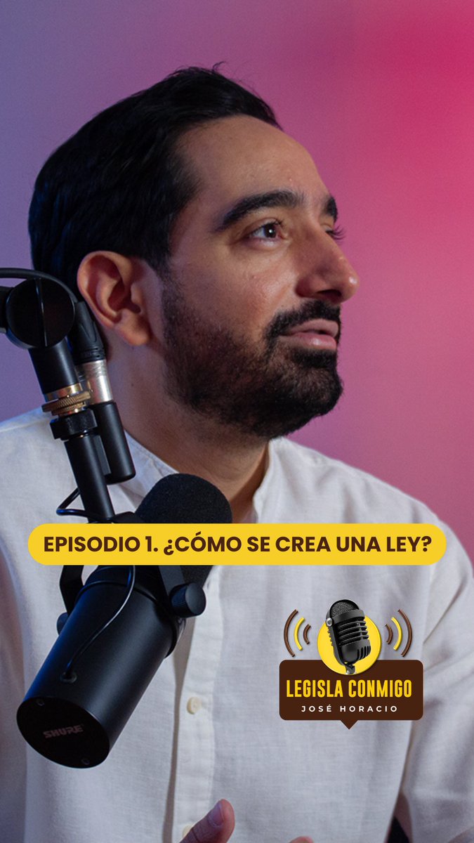 JoseHoracioR's tweet photo. Descubre el proceso de creación de una ley en el primer episodio de #LegislaConmigo 🎙️en: https://t.co/XSMu57mHLk. Disponible también en Spotify y Apple Podcast en el link en mi perfil. #EducaciónPolítica #JoséHoracioDiputado https://t.co/BJNEt0tZtC
