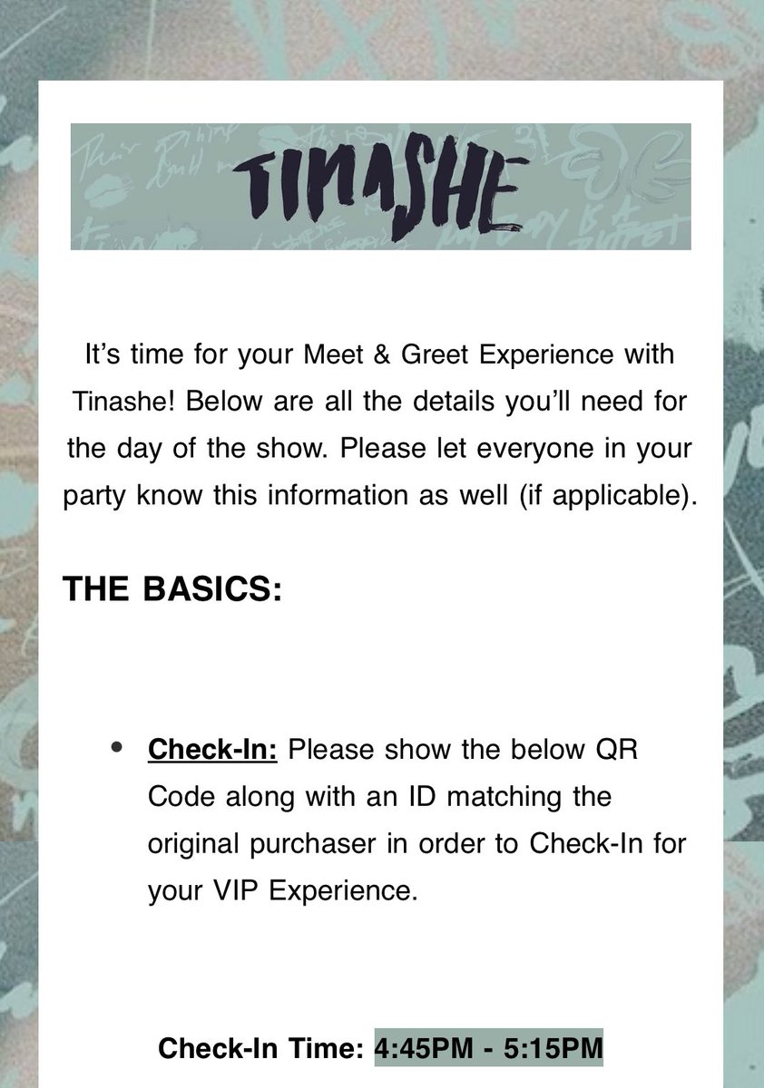 davidjetellem's tweet photo. Selling one VIP ticket for Tinashe on Thursday 2/15 at Radius Chicago. Includes Meet &amp; Greet Experience. https://t.co/xqpjac62w4