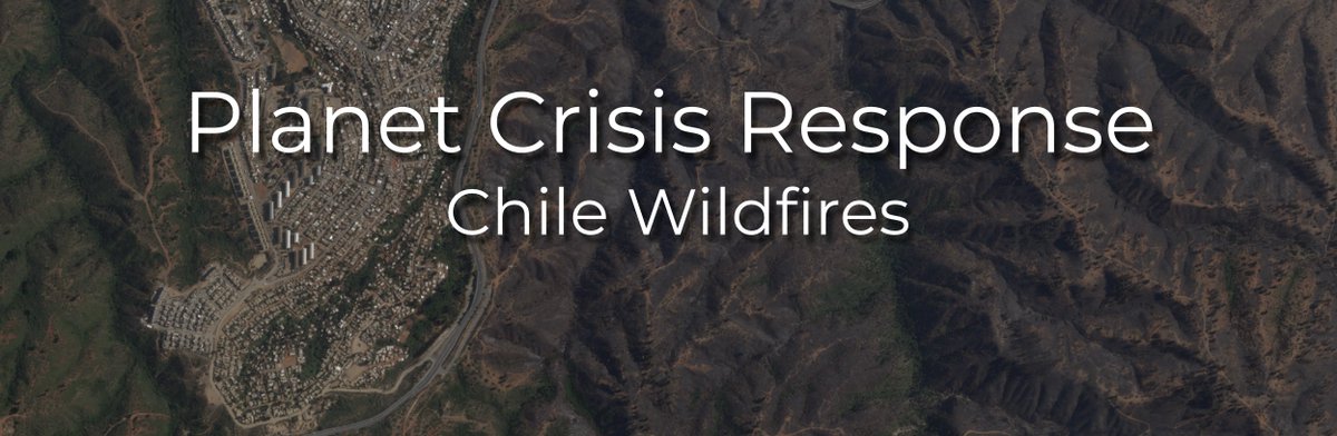 Planet’s Crisis Response Program has made available select non-commercial satellite data for the ongoing wildfires in Chile. This dataset is reserved for qualified users affiliated with an organization directly assisting with response efforts. Learn more: go.planet.com/chilefire