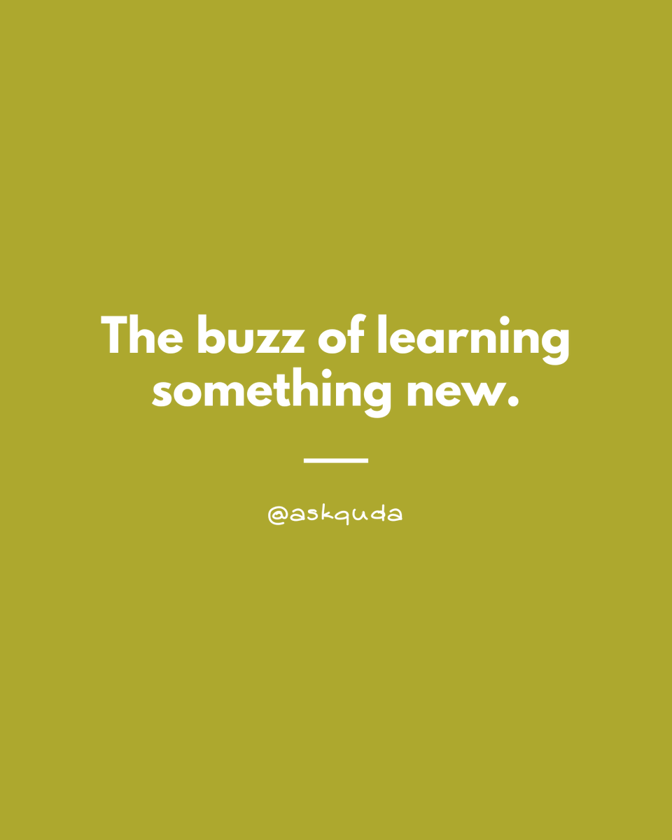 How do you describe the feeling of learning something new? A spark goes off in your brain, you're invigorated, a little bit more alive. 💡

Living without learning is a static condition. Living with learning is dynamic.

#LearningJourney