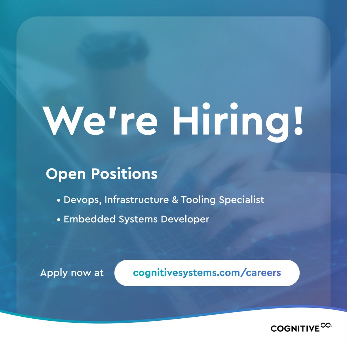 Change the way the world uses WiFi by joining the Cognitive team. Current open positions include Devops, Infrastructure & Tooling Specialist as well as an Embedded Systems Developer. Learn more: cognitivesystems.com/careers/open-p…