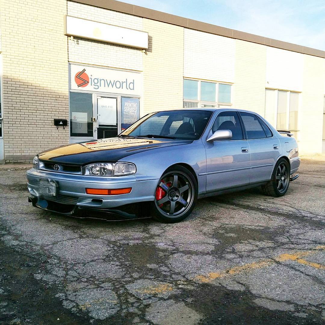 horsepower's tweet image. This 1994 Toyota Camry with a twin turbo 3MZ-FE V6 produces 1,128 horsepower at 40 pounds of boost…