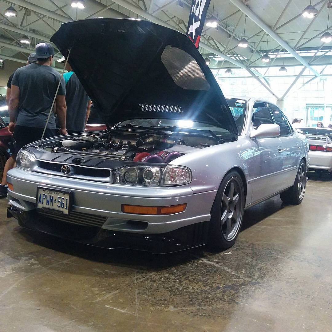 horsepower's tweet image. This 1994 Toyota Camry with a twin turbo 3MZ-FE V6 produces 1,128 horsepower at 40 pounds of boost…