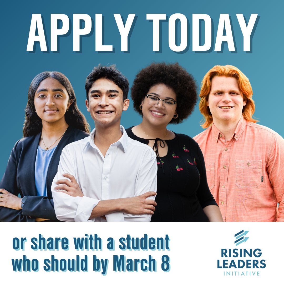 charteralliance's tweet image. The Rising Leaders Initiative is now accepting applications for the 2024-25 class! Learn more about this one-year advocacy training program for high school students who attend charter schools. publiccharters.org/rising-leaders…