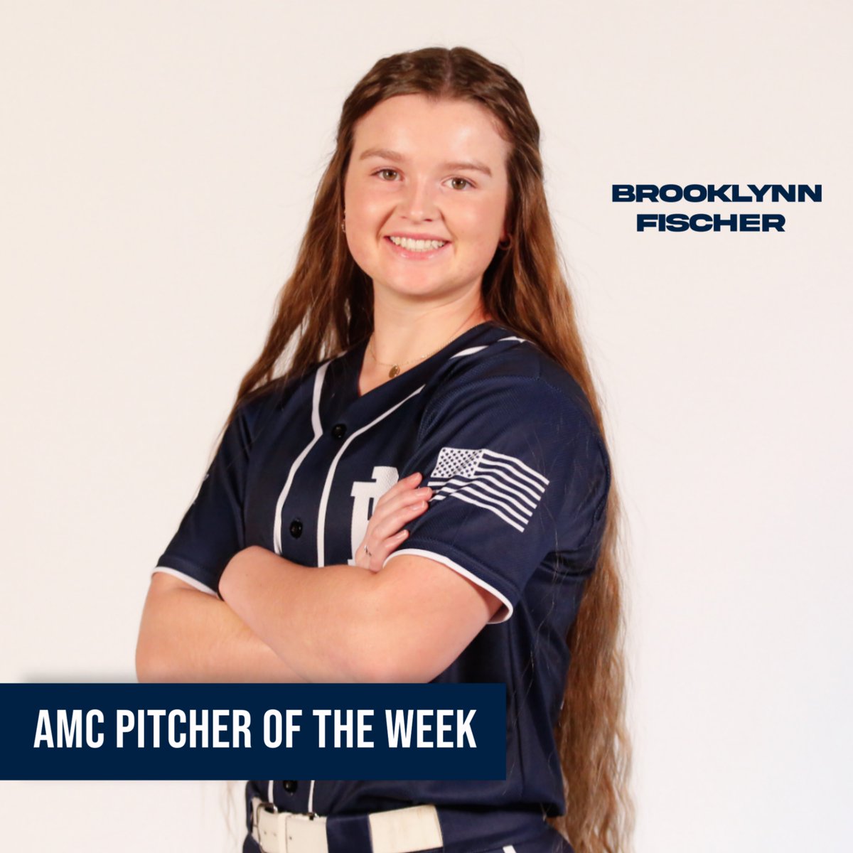 Brooklynn Fischer claims the spotlight with her first AMC Pitcher of the Week award! Congrats Brooklynn!