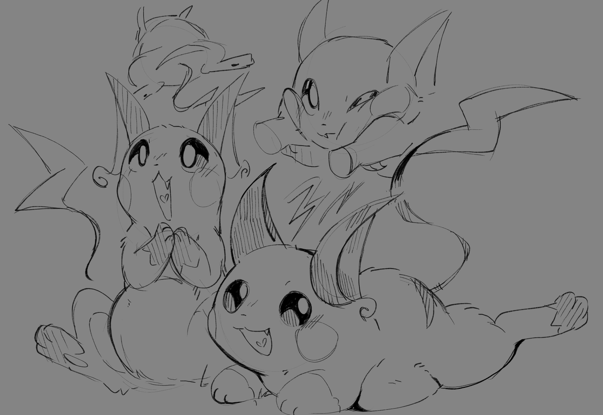 PSIBunny's tweet photo. warmup  raichu https://t.co/dnbBMU7vXZ