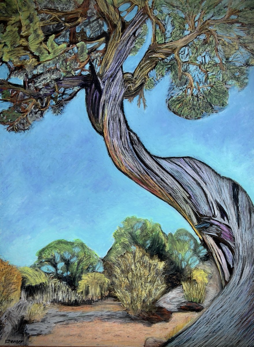 Just finished this piece titled 'Twisted Tree'. It's a mixed media painting inspired by the beauty of a tree at Black Canyon of the Gunnison in Colorado.#KenZengerArt
#MixedMediaMasterpiece
#TwistedTree
#MixedMediaMagic
#BlackCanyonOfTheGunnison
#ArtThatTranscends
#MixedMediaArt