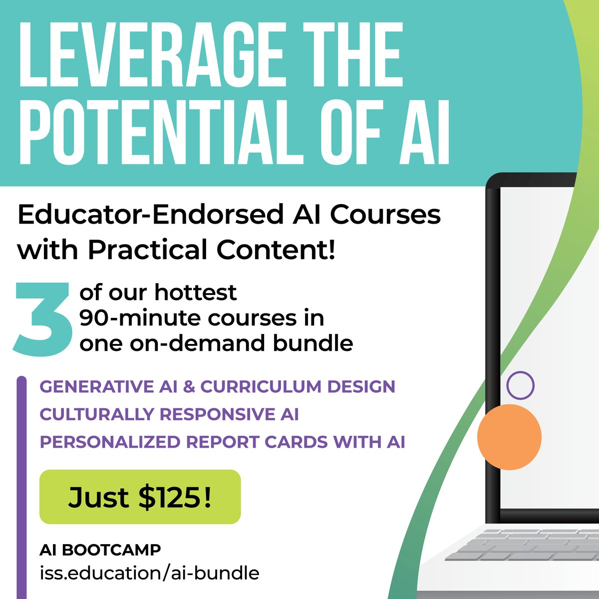 ISSCommunity's tweet photo. ISS is excited to offer our NEW AI Bundle, which groups three unique workshops into one great deal! Learn more about this bundle and how AI can aid educators with their day to day at https://t.co/w594fP6vi9.
#ISSedu #EdChats #EdTech https://t.co/6Ha2qhnPiZ