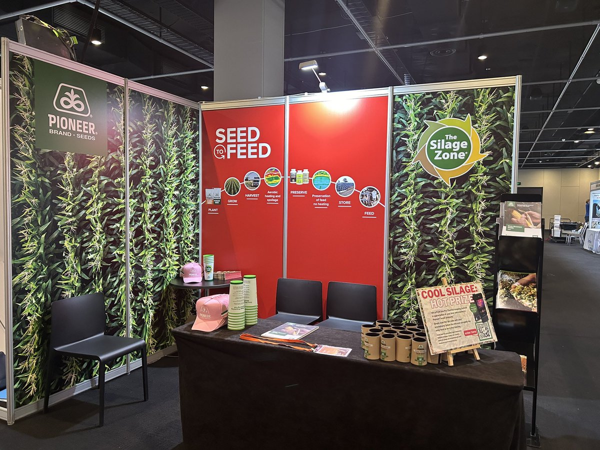 jascott01's tweet photo. All set up and ready to talk everything Dairy at Australian Dairy Conference, come and have a chat about silage, grab a hat or can cooler even enter the competition to win an infra red camera. #adc24 #adc2024 #ausdairycon #pioneerseedsau https://t.co/df7kKTS6g8