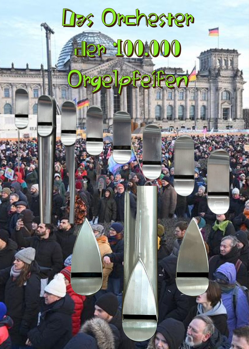 HumanaUnida's tweet photo. https://t.co/6yL2CZyC7D

Hi ihr lieben,

Nach Wochen der Abstinenz bin ich mit einem neuen Gedicht zurück. Dieses thematisiert die orchestrierten Staatsparaden für die Regierung der #AMPELdesGRAUENS . Dieses Gedicht deckt die Heuchelei auf, denn sie betreibt ähnlich restriktive Asylpolitik wie eine andere Partei es möchte. Die Orgelpfeifen sind so hypnotisiert, dass sie es nicht merken. Jedoch muss man den Blauen inhaltlich begegnen und nicht mit organisierten undemokratischen Methoden. Jede Opposition wird sukzessive von der Ampel ausgeschaltet. Wenn man einer Partei Faschismus vorwirft, kann man Diese nicht mit faschistischen Mitteln bekämpfen. So hoffe ich, dass aus dem Orchester der Orgelpfeifen ein eigenständiges, buntes, kreatives und vielfältiges Orchester wird, was einer freiheitlichen Demokratie würdig ist. 😊❤️🕊

#DemosGegenRechts