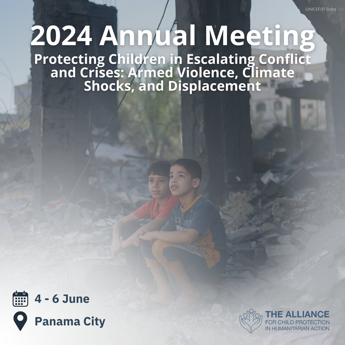 ⏳ Last chance to attend the 2024 Annual Meeting 🌟 📅 June 4-6 📍Panama City 📣 Protecting Children in Escalating Conflict and Crises: #ArmedViolence #ClimateShocks, & #Displacement Find all the details to attend here ➡️ surveymonkey.com/r/2024_annual_… #AM2024 #CPHA #ChildrenInCrises