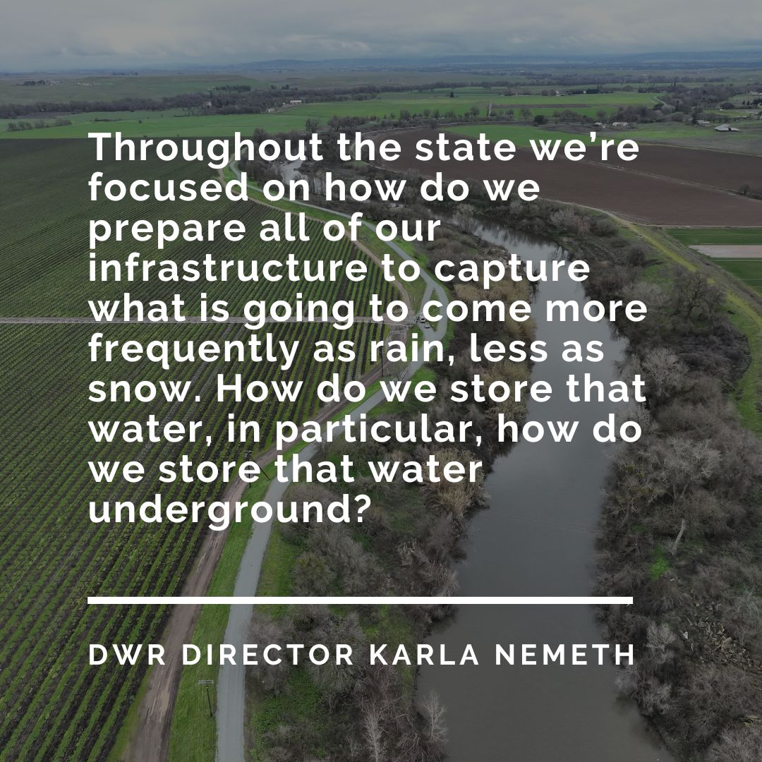 This morning, DWR Director Karla Nemeth spoke w/ @NPR @MorningEdition’s @NPRinskeep on how the state is capturing #storm water now for use later to benefit water supply for people, protect the environment, & provide flood protection for millions. Listen: npr.org/2024/02/12/123…