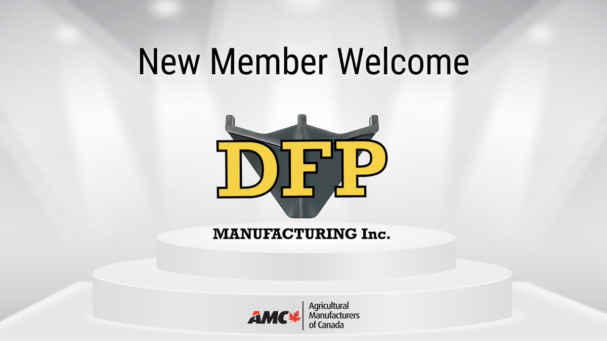 AMCshortlinecda's tweet photo. Sending a warm #AMCNewMember welcome to DFP Manufacturing, which specializes in injection molding of engineered plastics and rubber. DFP started molding its first parts for the Agriculture industry in May of 2023 in Saskatoon, Saskatchewan. 1/2 https://t.co/CNP537DI8y