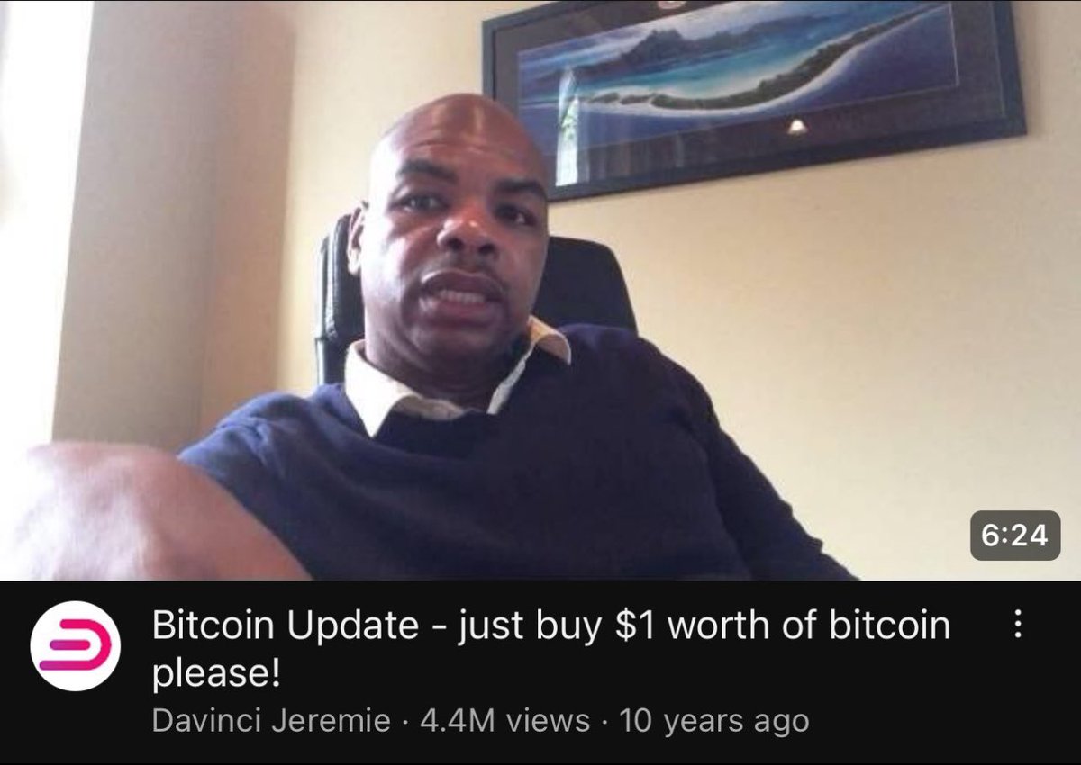 10 anos atrás essa cara dizia pra galera comprar Bitcoin quando estava $1  dólar.