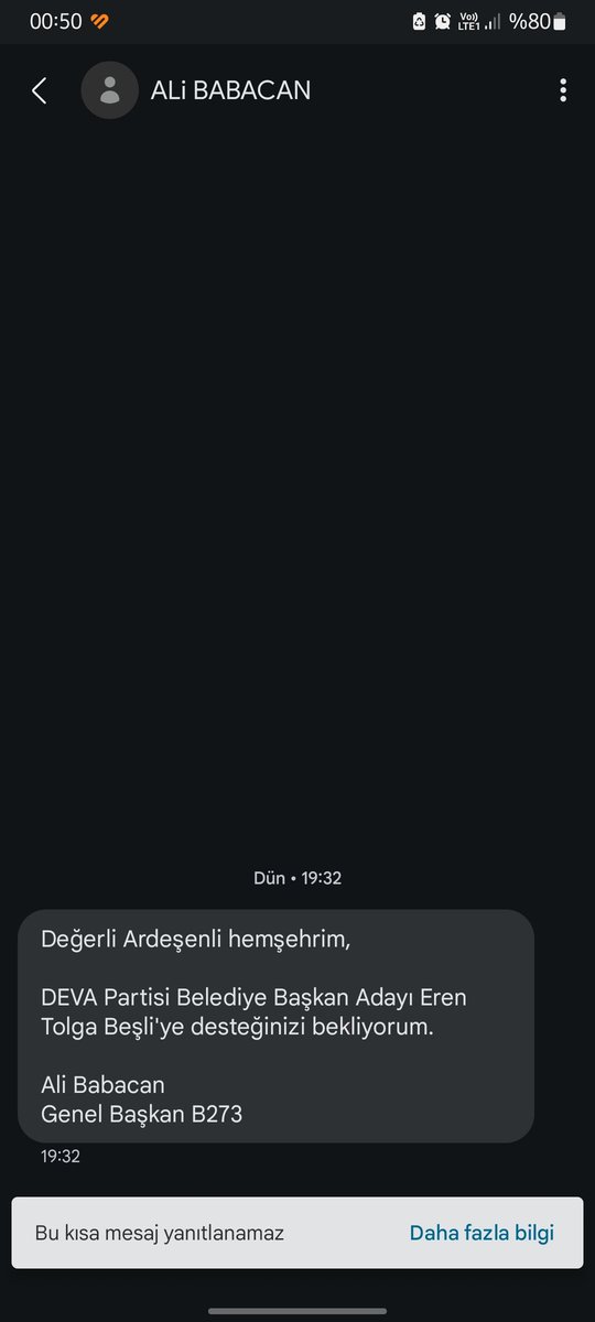 TopcuOnur34's tweet photo. Lan ardeşen neresi sen benim numarami nerden buldun bu nasil oy isteme şekli @alibabacan @devapartisi https://t.co/uU9Se48ewL