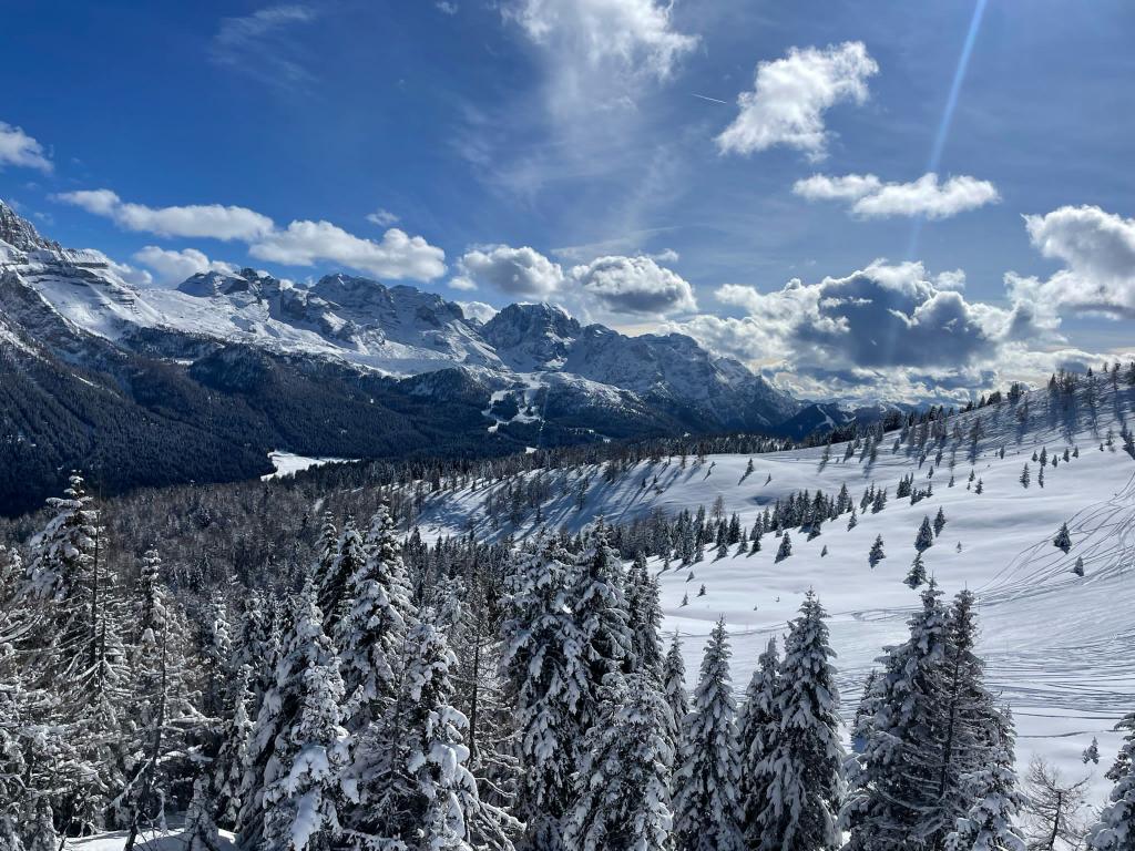 StMarysMenston's tweet photo. A glorious sunny day on the slopes! ⛷️❄️☀️A special shout out to tonight's winners of the Gameshow Challenge!🏆 #SMMSki #Folgarida #MaxSki https://t.co/DVL08bUKbq