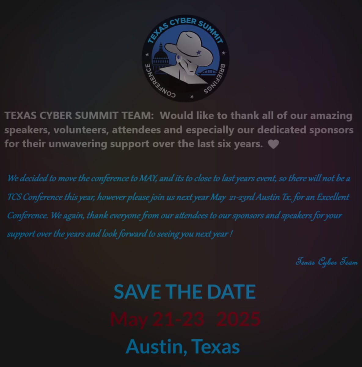 Texas Cyber Summit tweet media