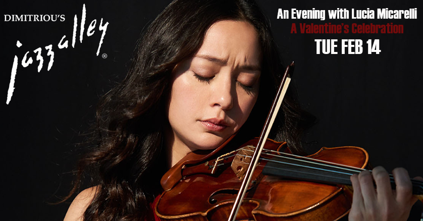 Ahh, beautiful music coming your way for V'day. We still have some room, including the Wed. 9:30p show. Lucia Micarelli (Josh Groban, Chris Botti, Jethro Tull) showcases her diverse influences moving from jazz, to classical, to fiddle music, Americana, and love songs!