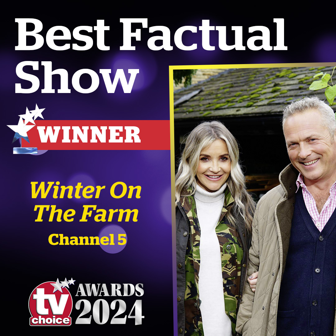 TVChoice's tweet photo. Well done @onthefarmc5 for taking home BEST FACTUAL SHOW for the second year running. Congratulations to all the team!
@channel5_tv @daisybecktv @HelenSkelton @CannonHallFarm @thejuleshudson #TVChoiceMagazine #Winner #BestFactualShow #ThisWeekOnTheFarm #WinterOnTheFarm #Channel5 https://t.co/u7bbfkbSx5