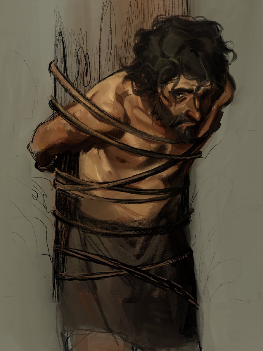 Please do not untie him, he is experiencing the sirens