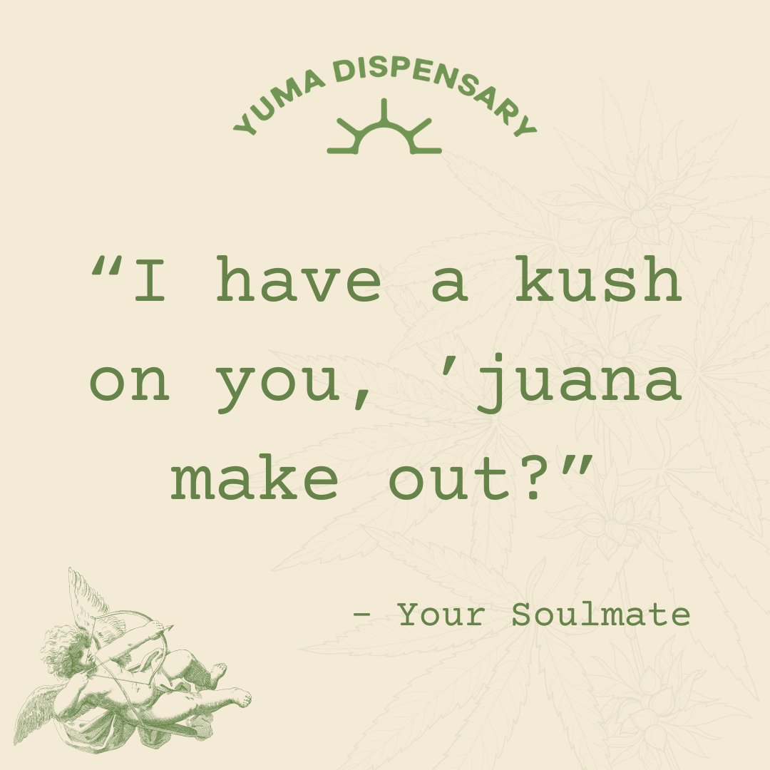 Weed be great together 💚 What are some of your favorite canna-tastic pickup lines? 💘
With Valentine's Day in just a couple days, consider gifting your special someone a luxurious KARAT 24K Gold Pre-Roll now available only at Yuma Dispensary ✨ #yuma #yumaaz