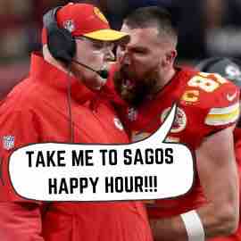 sagosbar's tweet photo. We agree with Travis!! Happy hour is from 4-6pm everyday, come join us.🍻
.
.
.
.
#SagosRules #HappyHour #SuperbowlLVIII  
#TravisKelce #Chiefs https://t.co/OGuySHyb03