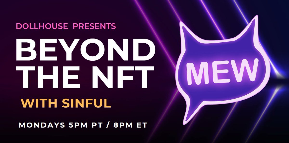 Join us at @DollhouseDCL tonight for another episode of Beyond The NFT!!! Tonights special guest will be @AndrewMease from @InWorldBuilder. Link to Event Post on @decentraland: decentraland.org/events/event/?… Also Streamed to: Twitch: twitch.tv/sinfulmeatstic… Kick:…