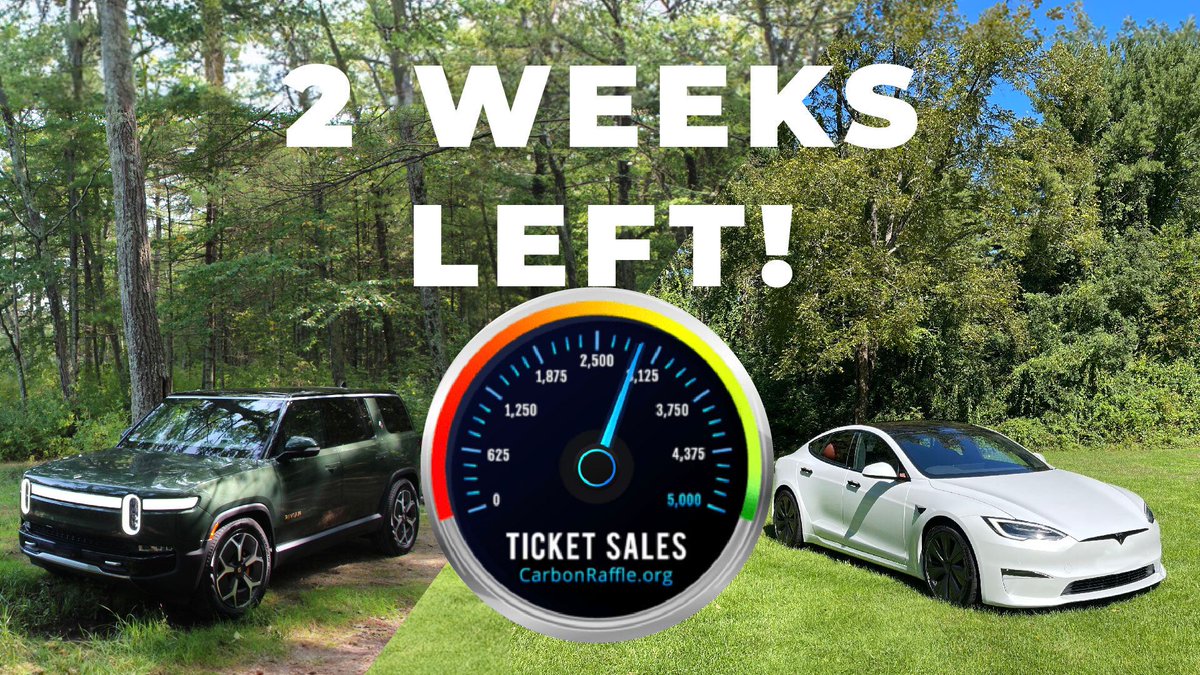 Just two weeks left to purchase a ticket in our 8th Annual EV Raffle! This year, our Grand Prize Winner will be able to choose a fully-customized EV from any manufacturer. carbonraffle.org