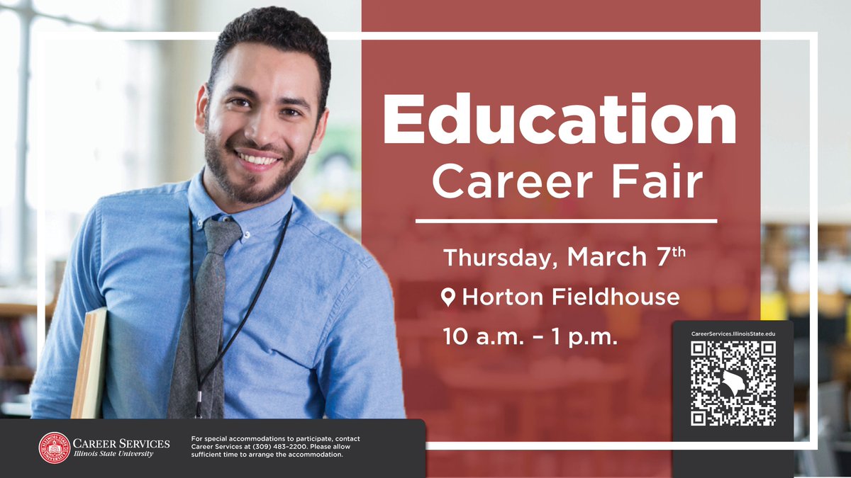 Join us tomorrow for our Education Career Fair! <a href="/educationISU/">Education at ISU</a>