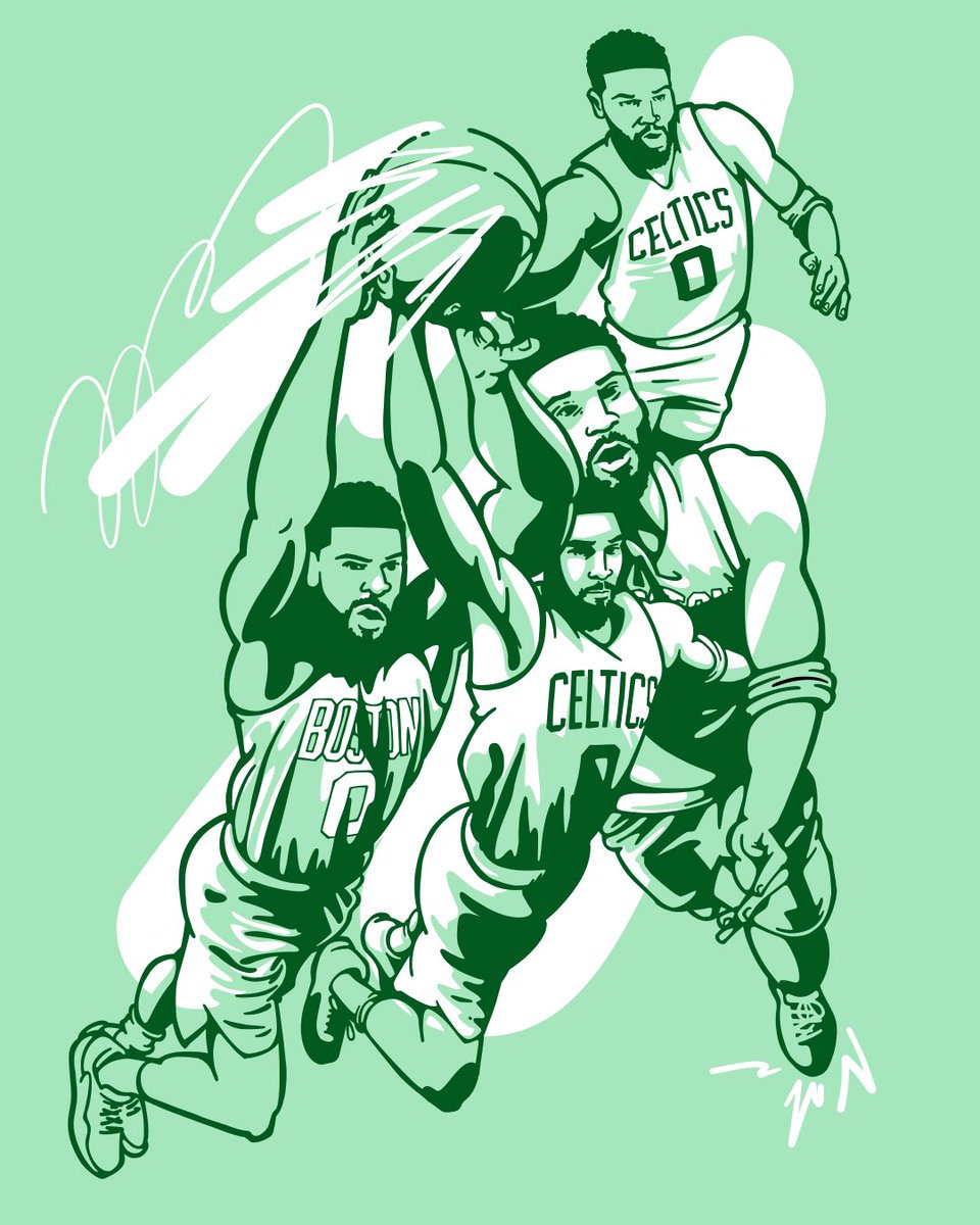 eMCfunk's tweet photo. @jaytatum0 doing what he does best for the @celtics 

#digitaldrawing #bostonceltics #vectorart https://t.co/kmVuyBuEdG