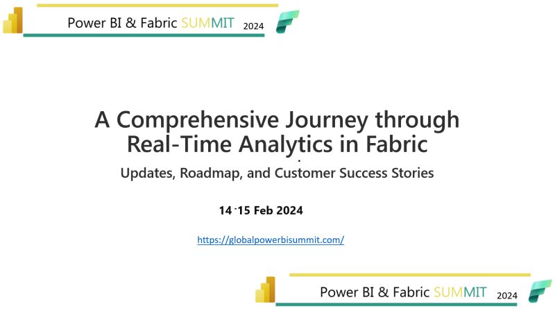 Join me this week on a comprehensive journey through #MicrosoftFabric Real-Time Analytics:
🗺️ End-to-end walkthrough
🔍 Discover exciting new features & updates
🎉 Hear success stories
powerbisummitapp.azurewebsites.net/SingleAgendaApp
#RealTimeAnalytics #kql #streaminganalytics