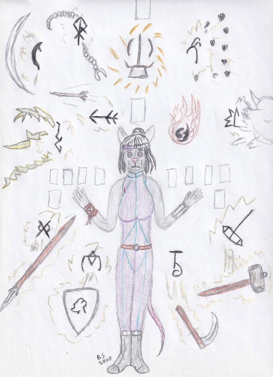 CrazyPhilDerp's tweet photo. Neveah takes a different routine to training then Iskra when it comes to training for the #RatGuild. 
Like activating all of her Rune Cards at once for use in her training.
You might want to take a few steps back..... https://t.co/cIbilZHZQV