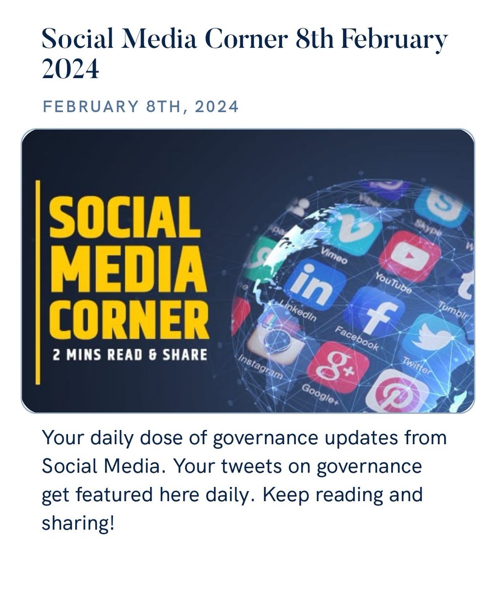 lalitpathak6's tweet photo. Social Media Corner 8th February 2024
https://t.co/7v2qFZjJLS via NaMo App https://t.co/0TyQQLB7SJ