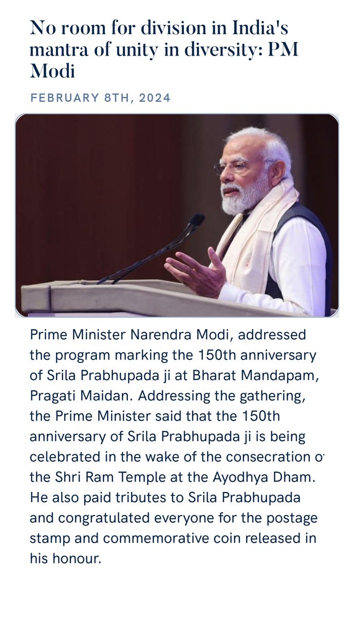 lalitpathak6's tweet photo. No room for division in India's mantra of unity in diversity: PM Modi
https://t.co/3tONC1yIao via NaMo App https://t.co/ed9xsT69it
