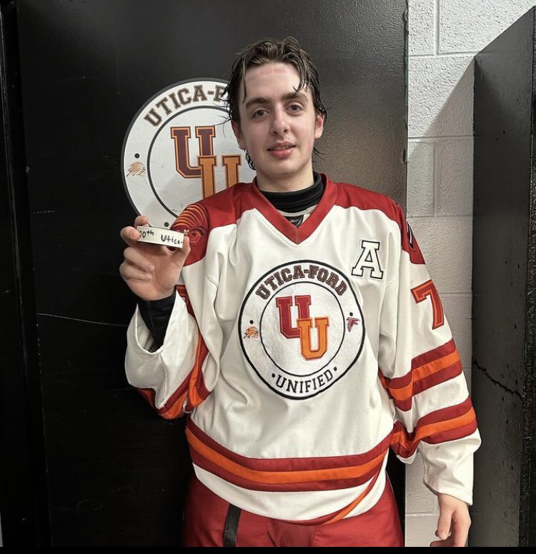 Congratulations to #73 Trevor Townsend on 100 career points.  In two seasons: GP 47  G 38  A 62  TP 100