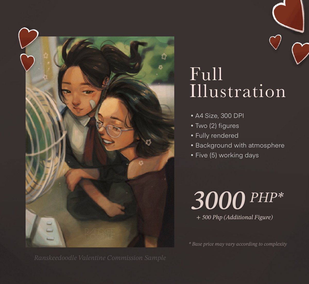 rk___dl's tweet photo. Valentine Commissions are open and still ongoing, folks ! ╰(*´︶`*)╯♡

I will be accepting three (3) more slots for last minute Valentine gifts ~ please send me a message if you are interested 。

happy hearts month everybody ! (^O^)

#artph https://t.co/jaQFCoDt3G