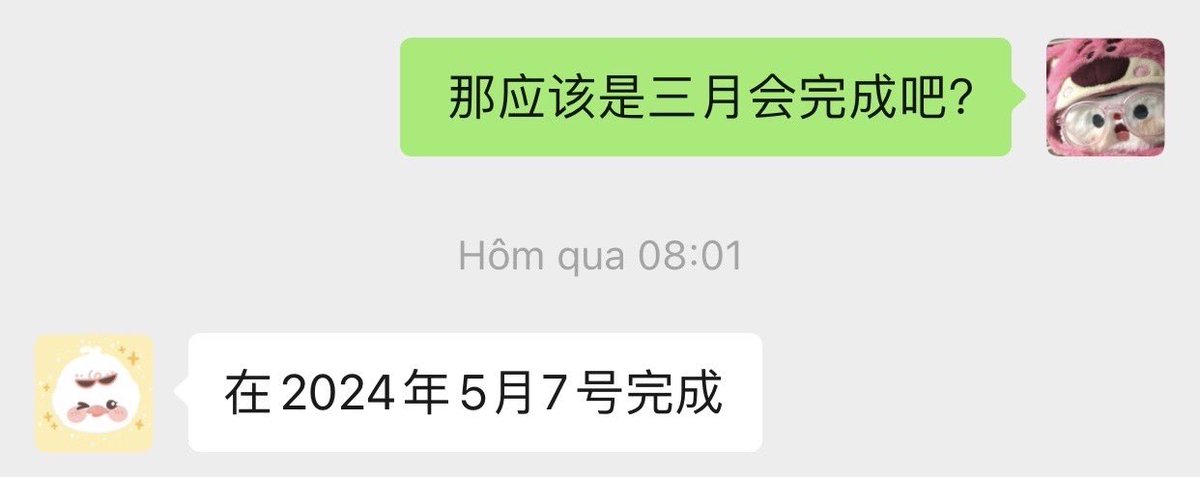 The factory said that they will complete in early May 🥺 It exceeds the time I expected, but I hope you can wait 🙇‍♀️