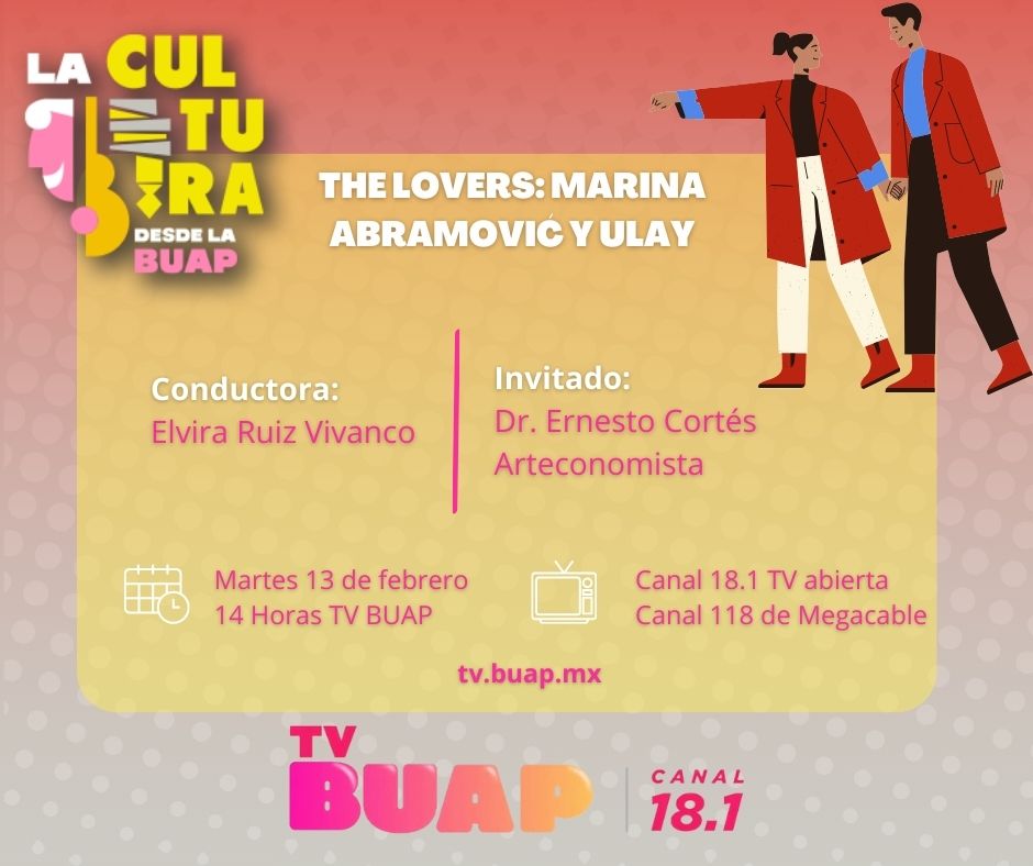 ElviraRuizVvnco's tweet photo. The #lovers: #MarinaAbramović y #Ulay #CulturaBUAP #TVBUAP #ElviraRuiz https://t.co/cqSrxV9BXx