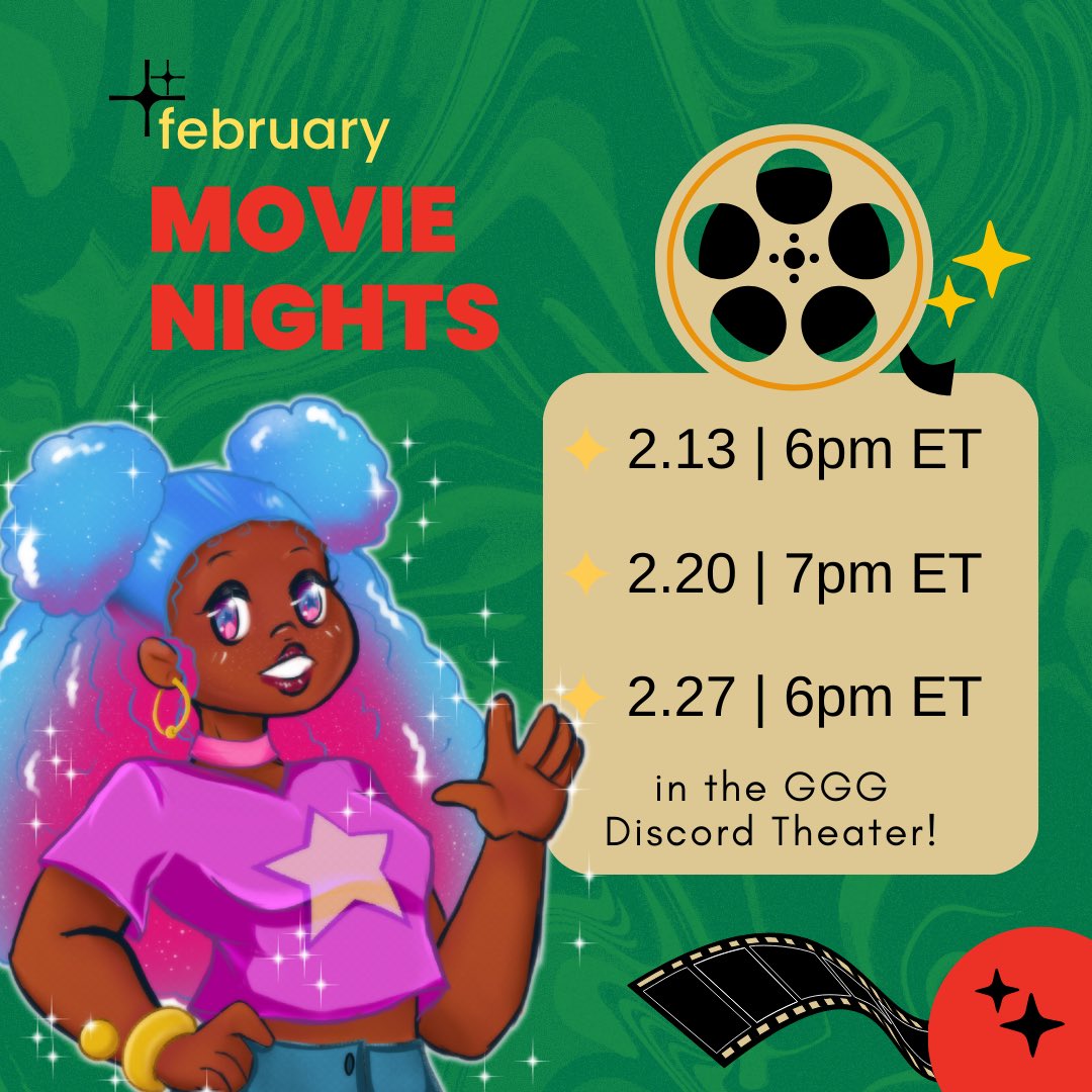 We’re hosting movie night for the girlies in the GGG Discord! ✨

Hang out every Tuesday and enjoy some chill movie discussion!

📀 discord.gg/bHUE5uBqnG 📀