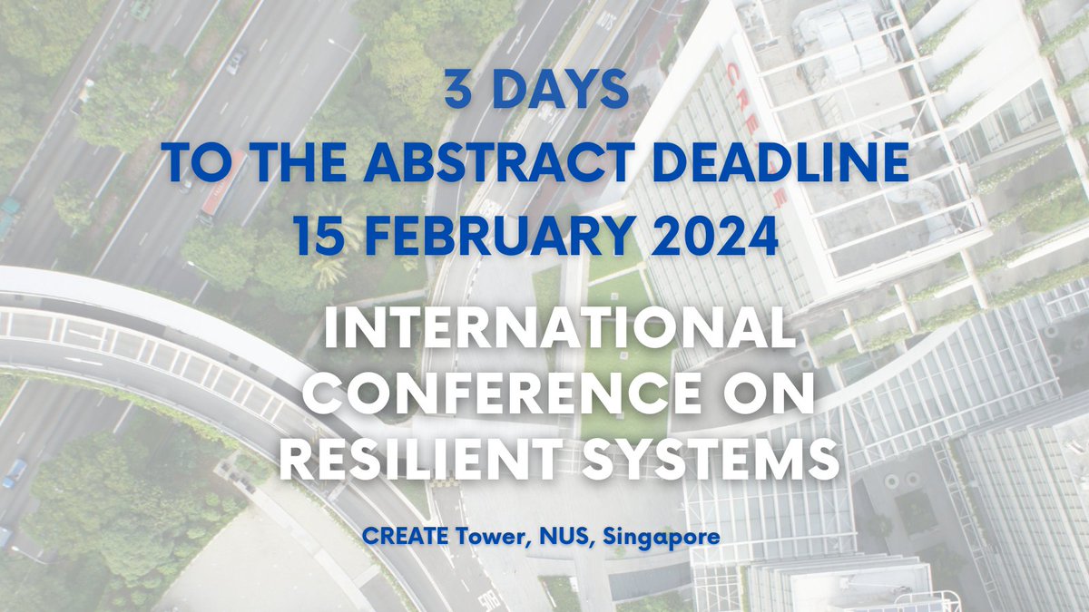 ⏳ Only 3 days left to submit your abstract for ICRS 2024! 🌟 Don't miss this chance to showcase your resilience expertise. Submit now and be part of the 'Resilience for a Complex World' dialogue. 📝✨ #ICRS2024 #LastChance #AbstractDeadline 🔗 Learn more: resilience2024.org/submit-your-wo…